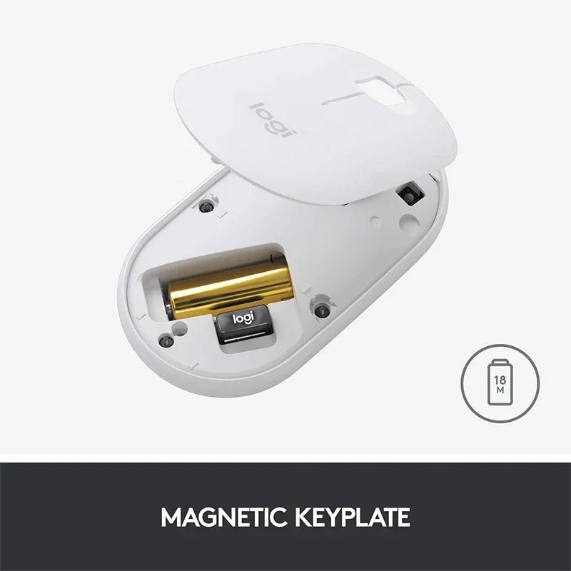 Mouse sem fio Bluetooth para notebook e tablet Logitech PEBBLE M350 Mouse leve e fino Mute Mini mouse de escritório