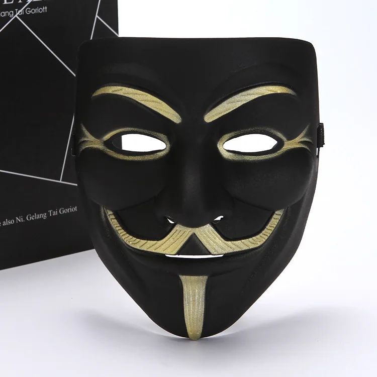 Multi Style V for Vendetta Anonymous Mask Silver V Smile Masks Anime Halloween Cosplay Guy Fawkes Masque Adults Joker Gold Mask