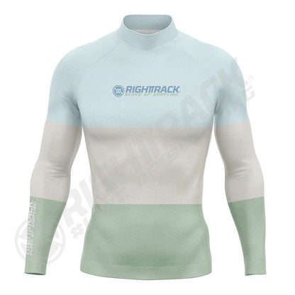 New Men's Surfing Shirt Three Contrasts Lycra Rashguard RIGHTTRACK Surf Sportswear Beach UV Protection Swimwear UPF50  Clothes