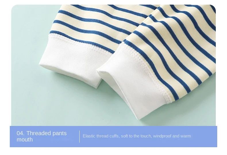 Newborn Infant Pants Thicken Keep Warm in Winter Baby Clothes Bebe Boy Girl Striped Leggings Kids Unisex Trousers