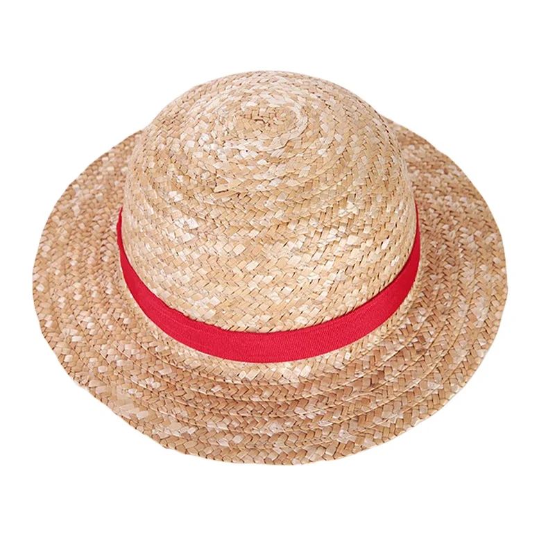 Chapéu de Sol Chapéu Luffy para Mulheres e Homens, Acessório de Cosplay de Desenho Animado One Piece, Chapéu de Palha Luffy, Chapéu para Pais e Filhos