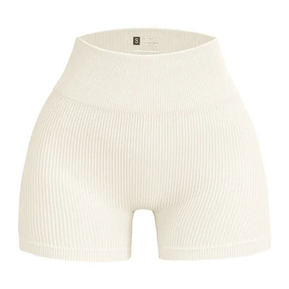 Women Thread Slim Shorts Seamless Elastic Shorts High Waist Hip Liftting Fitness Fashion Tights Gym Workout Cycling Yoga Shorts