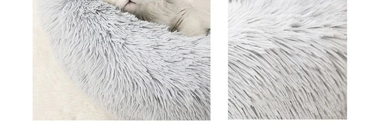 40-70cm Casa Ninho de Pelúcia Super Macio e Quente para Animais de Estimação Removível e Lavável Cama Redonda para Cães e Gatos Casa Quente de Inverno para Dormir