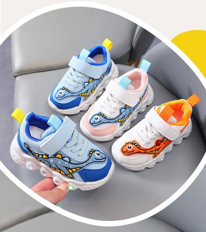 Tennis Shoe LED Children Trainer Cartoon Boy Casual Sneaker for Boy Kid Shoe for Girl Mesh Breathable Shoe Baby Illuminated Shoe