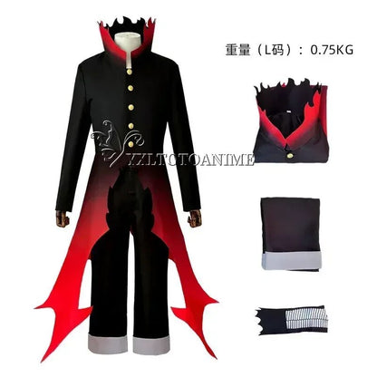 Dandadan Okarun Ken Takakura Cosplay Costume Wig Turbo Granny Powers Black Collar Uniform Curly Short Hair Halloween Party Suit