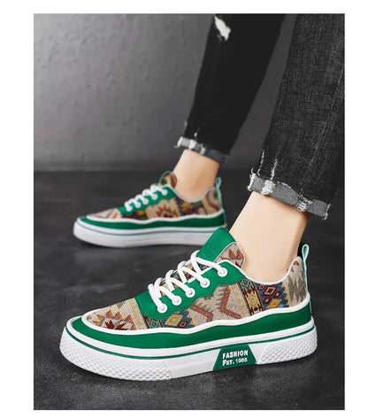 Men's Canvas Fashion Sneakers Trend Hot Sale Comfortable Man Casual Shoes Outdoor Non-slip Breathable Men Shoes Casual