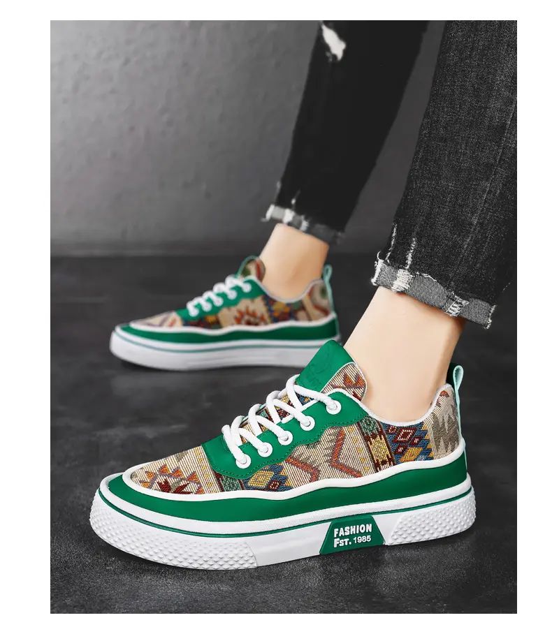 Men's Canvas Fashion Sneakers Trend Hot Sale Comfortable Man Casual Shoes Outdoor Non-slip Breathable Men Shoes Casual