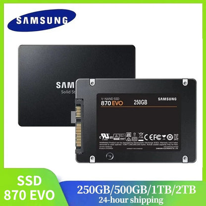 SAMSUNG SSD 870 EVO 1TB 2TB 250GB 500GB Disco de Estado Sólido Interno HDD SATA3 2,5 polegadas para Laptop PC Desktop MLC disco duro