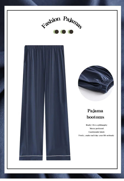 Men's Modal Sleepwear Loose Fit Casual Thin Home Pants Spring Autumn Summer Comfortable Lightweight Men's Drawstring Sweatpants