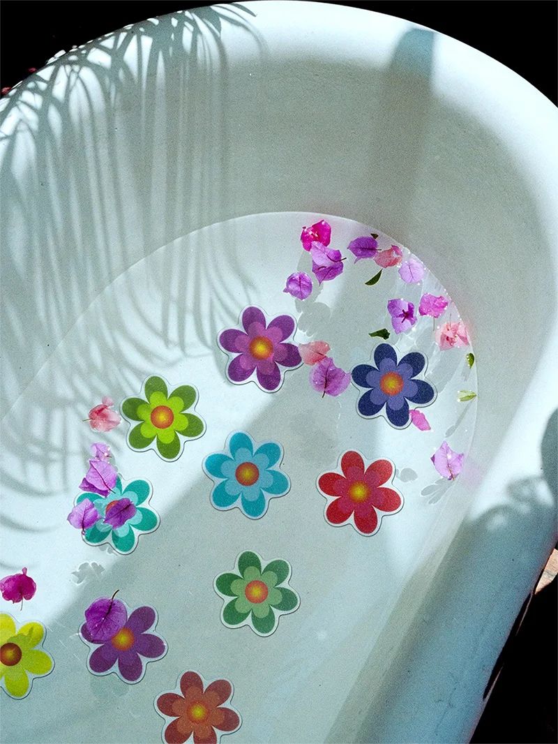 10pcs-Cartoon Pattern Bathroom Bathtub Anti Slip Sticker Staircase Floor Mat Children's Room Self-adhesive Anti Slip Sticker