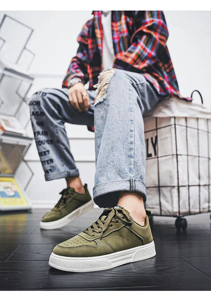 Cheap Green Man Urban Sneakers Big Size 47 48 Platform Men’s Skateboarding Shoes Harajuku Low Cut Male Skate Shoe Zapatos Hombre