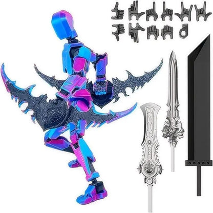 Titan 13 Boneco de Ação Multiarticulado Articulações Móveis Modelos de Personagens para Montar Impressão 3D Descompressão Boneco DIY