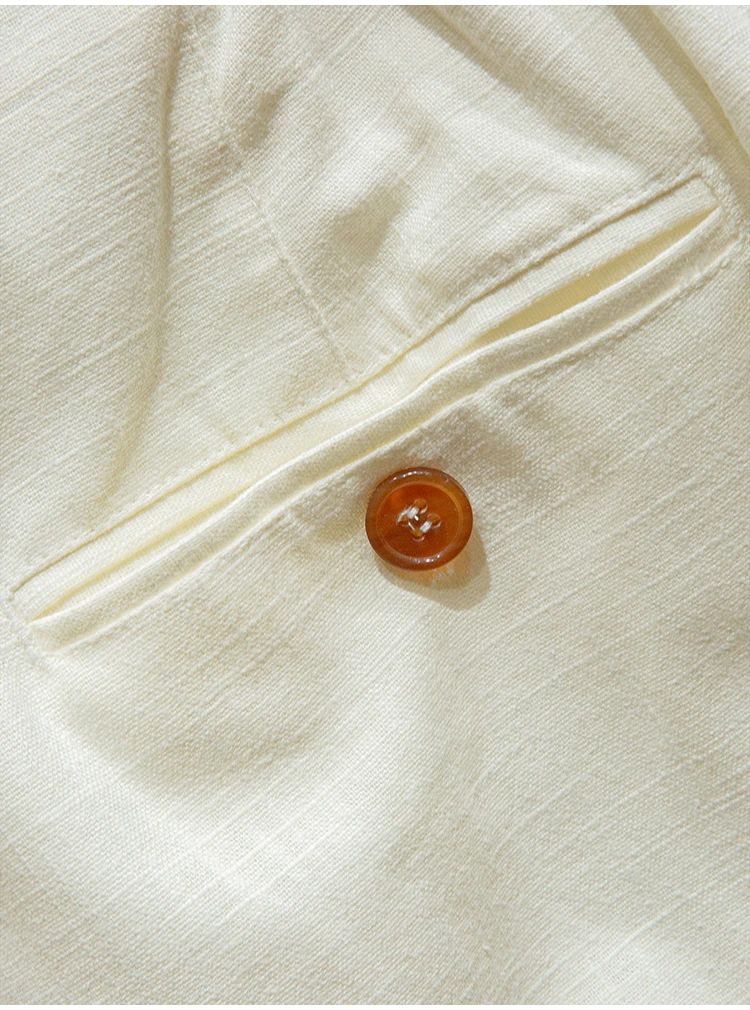 Ramie cotton blend comfortable and breathable summer drawstring casual linen shorts