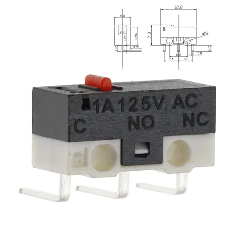 20Pcs 3 Pins Limit Switch SPDT Mouse Button Tact Switch 1A 125V Micro Switch for 3D Printer Parts Mouse Roller