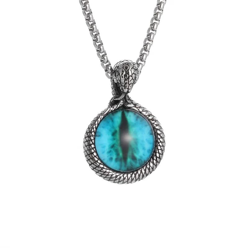 Eye of Horus, Eye of God Necklace, Rotatable Evil Eye Pendant, Men's Trendy Retro Weird Egyptian Amulet Jewelry