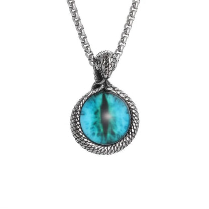 Eye of Horus, Eye of God Necklace, Rotatable Evil Eye Pendant, Men's Trendy Retro Weird Egyptian Amulet Jewelry