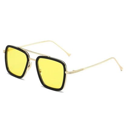 Tony Stark Sunglasses Iron Man Sun Glasses Vintage Square Metal Frames Men Sun Glasses Women's Driving Eyewear UV400 Glasses