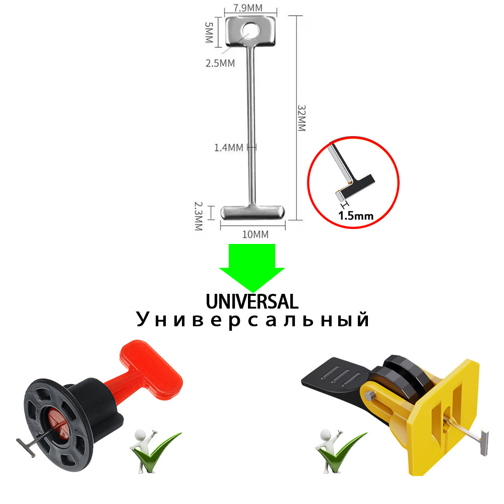 Clips Niveladores de Piso e Parede para Revestimento de Porcelanato e Cerâmica Kit de Espaçadores Niveladores para Assentamento de Ladrilhos Ferramentas para Construção de Paredes