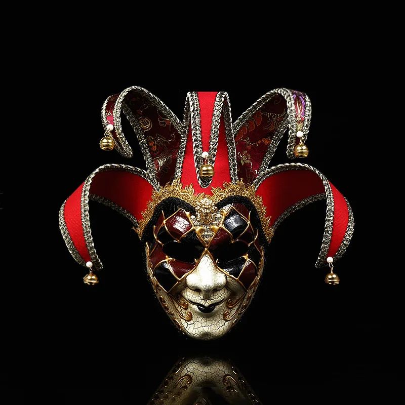 Masquerade Mask for Men and Women Venetian Full Face Mask Jester-Mask Venetian Mardi Gras Mask Halloween Party-Decor