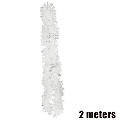 2/20M Christmas Tinsel Garland DIY Xmas Tree Hanging Ornaments Ribbon Wreath Christmas Ornaments Garland DIY Party Decoration