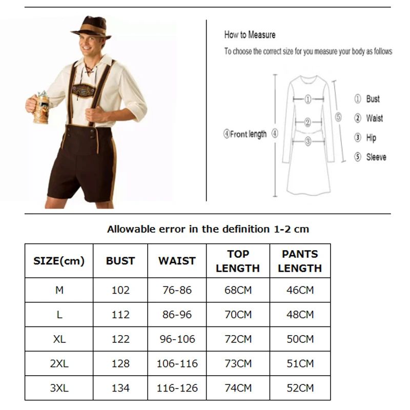Couples Oktoberfest Costume Parade Tavern Bartender Waitress Outfit Cosplay Halloween Carnival Party Fancy Dress