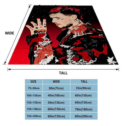 Satanic Cry Baby Lil Peep Flannel Blanket  , Soft Fluffy Warm Sofa Bed Throw Blanket More Size?fans warm gifts