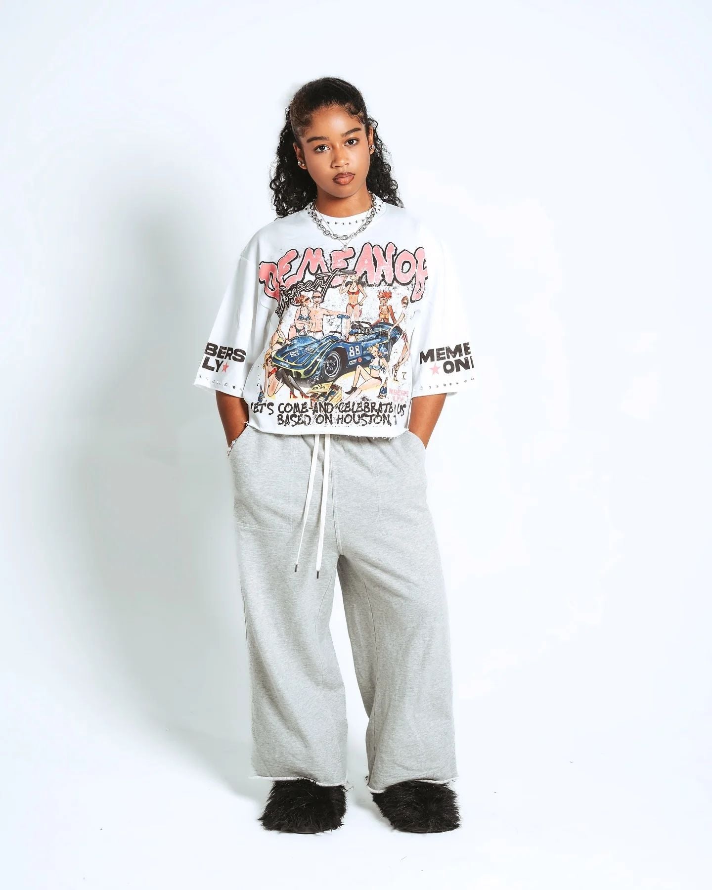 Womens Harajuku Klein Stone Embroidery Crop Tees Y2k Gothic Graphic Men Hip Hop Print Long Sleeves T Shirts Cotton Loose Tops