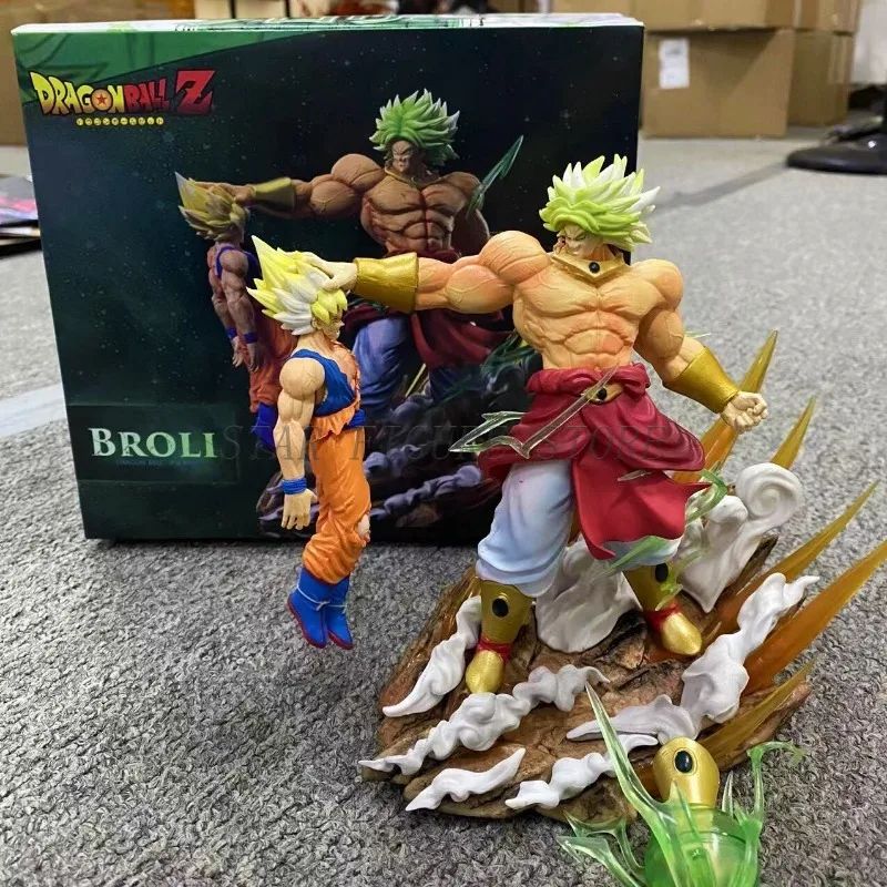 Gk Dragon Ball Boneco de Ação Broly vs Son Goku Estátua Figura PVC Coleção Enfeites Anime Broli Goku Modelo Brinquedos Presentes
