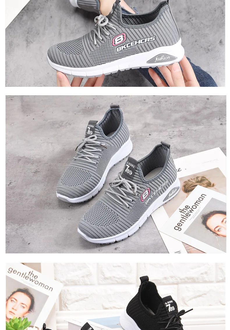 Women Casual Shoes Fashion Breathable Walking Mesh Flat Shoes Sneakers Women 2024 Gym Vulcanized Shoes Purple Female Footwear