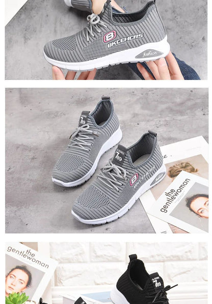 Women Casual Shoes Fashion Breathable Walking Mesh Flat Shoes Sneakers Women 2024 Gym Vulcanized Shoes Purple Female Footwear