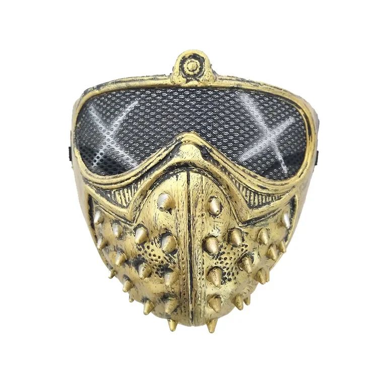 ComicsDog Mask Halloween Masks Punk Rivet Cyborg Mask Party Cosplay Masks Anime Horror Masque Half Face Steampunk Demon Cosplay