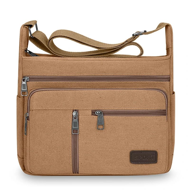 Men Canvas Shoulder Bags Casual Tote Travel Men's Crossbody Bag Luxury Messenger Bags Fashion High Quality Handbag