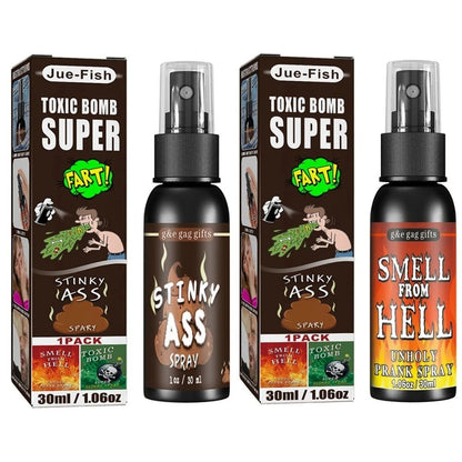 30ml Fart Gag Spray Prank Joke Plastic Terrible Smell Spray Party Supplies Spoof Odor Spray for Adults Kids Halloween Funny Toys