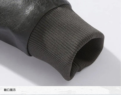 Business new Slim Genuine Leather Bomber Jacket Men Slim Leather Flight Jacket Black Pilot Coat High Quality Male Warm Jackets