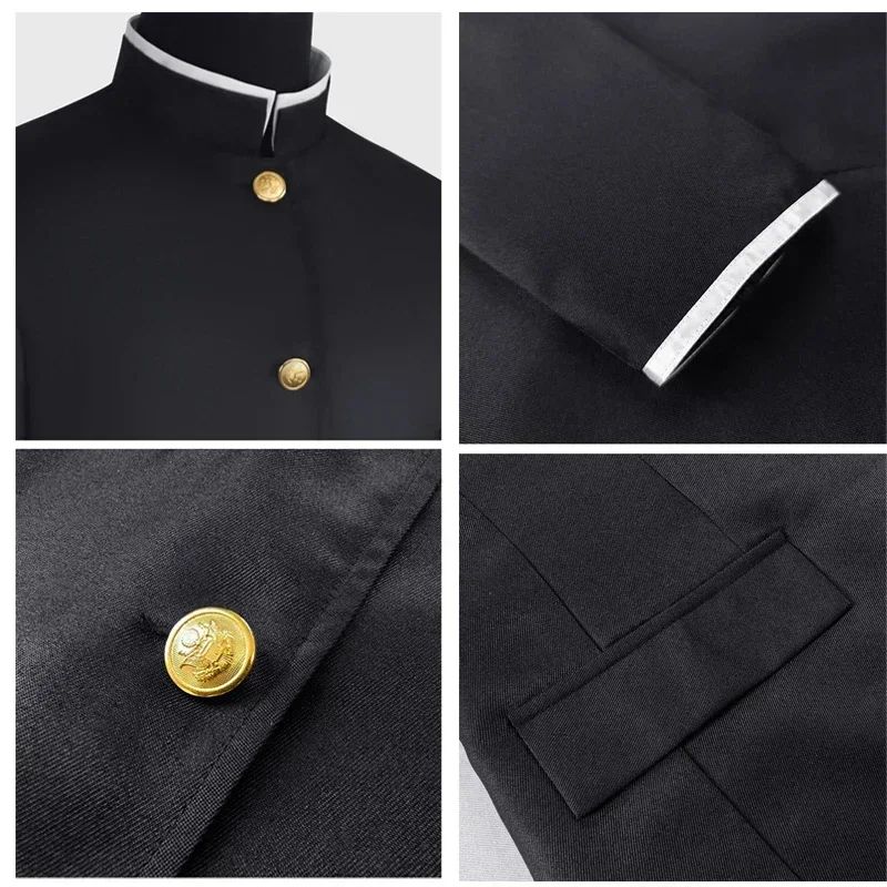 Anime Dandadan Ken Takakura Cosplay Costume Okarun School Uniform Black Jacket Gakuran Outfit Glasses Halloween Unisex Costume