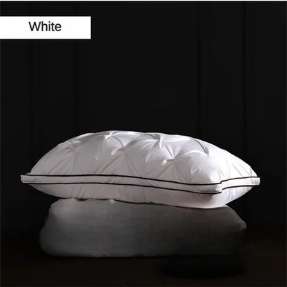 Goose Down Pillow White Cotton Pillow Cover Rectangle Bedroom Sleep 5-Star Hotel Pillow Low-Mid-high Pillows for Sleeping