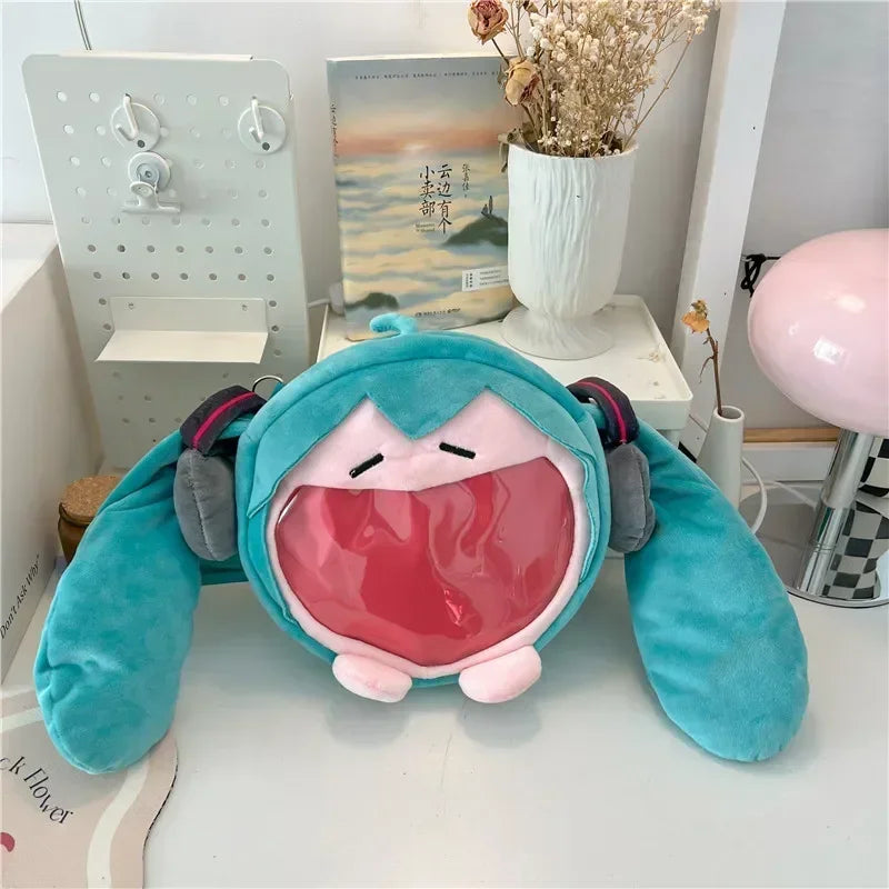 2025 Hatsune Miku Bolsa de Ombro Nova Mochila Bonito Anime Menina Pelúcia Desenho Animado Kawaii Sacola Escolar Bolsa Infantil Presentes Brinquedos