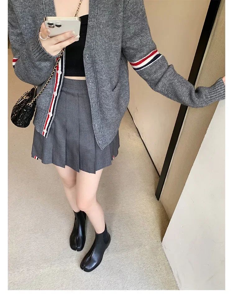 2025 Stretch Slip On Chelsea Boots Woman Split Toe Low Heels Ankle Botas Feminina Tabi Shoes Winter Patent/Matte Leather Botines