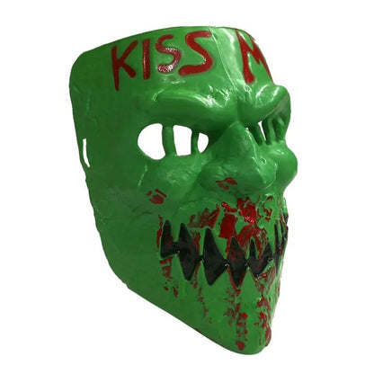 Human Removal Plan Mask Evil Smiley Bleeding Mask Men and Women Kiss Me Mask Halloween Mask Human Removal Plan Cosplay Mask
