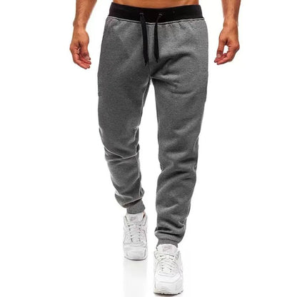 Calças Fitness Masculinas 2025 Calças de Treino Masculinas Esportivas de Cor Lisa para Academia, Calças Casuais Compridas, Calças Skinny Moletom, Calças Jogger de Agasalho