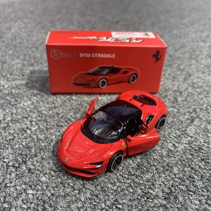 New In Stock Bburago 1:64 Ferrari 812 Competizione Yellow Alloy Miniature Ferrari Datyona Sp3 Sports Diecast Model Custom Toys