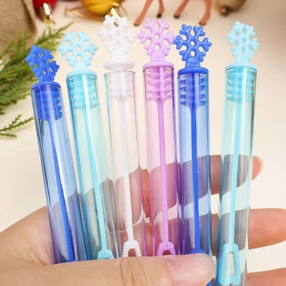50/10PCS Snowflake Bubble Tube Clear Empty Bubbles Soap Bottles Wedding Gifts for Guests Birthday Party Decorations Kids Toys
