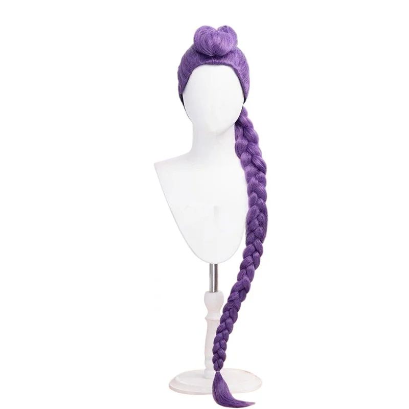 Peruca Cosplay Kpo-p Mir-a Rum-i Zo-e Demon Hunters Cabelo Longo Roxo Preto Vermelho Perucas Sintéticas Resistentes ao Calor Adereços de Carnaval