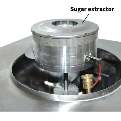 Máquina de Algodão Doce Comercial de Aço Inoxidável a Gás Máquina de Algodão Doce DIY Máquina de Açúcar Fiado Escovado Chique