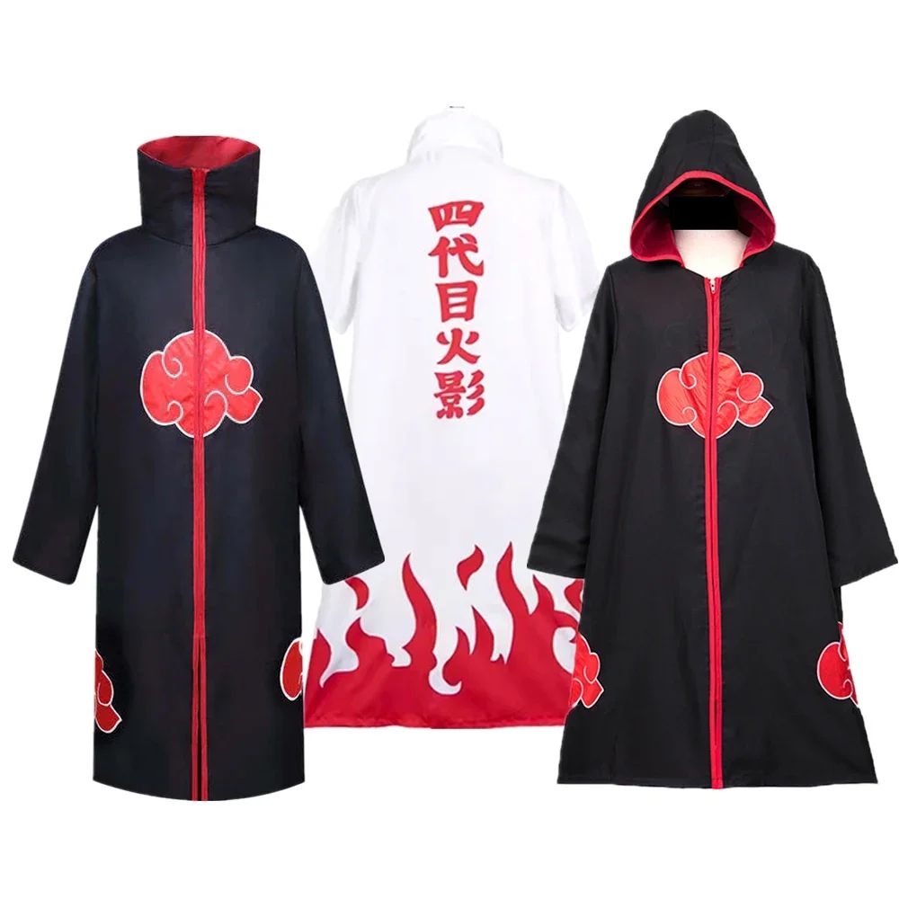 Costume de Cosplay Ninja Anime Hokage Akatsuki, cape avec bandeau, Pain Uchiha Itachi Sasuke Sasori Kakuzu, vêtements