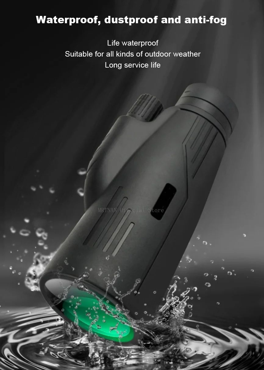 Monocular Potente 5000M 12x50 Alcance Longo Portátil Telescópio de Alta Ampliação Profissional para Camping