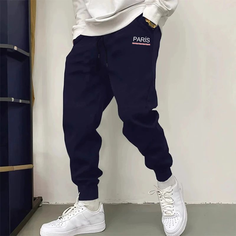 Calça Masculina Moletom Estampada Casual Esportiva Academia Fitness Corrida Masculina Calça Esportiva Ao Ar Livre Cós Elástico Streetwear