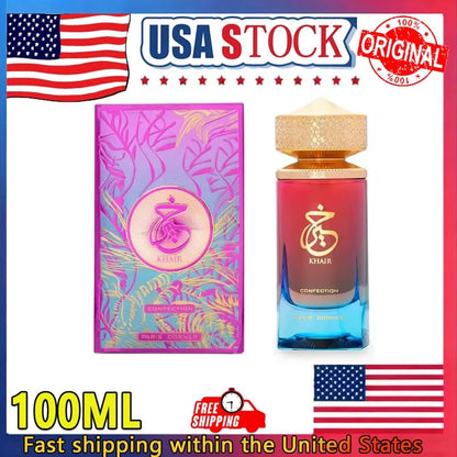 PARIS CORNER Khair Series Eau De Parfum Spray 100ml Perfumes Árabes Originais Nobre Fragrância Feminina Colônia de Feromônios para Homens Presentes