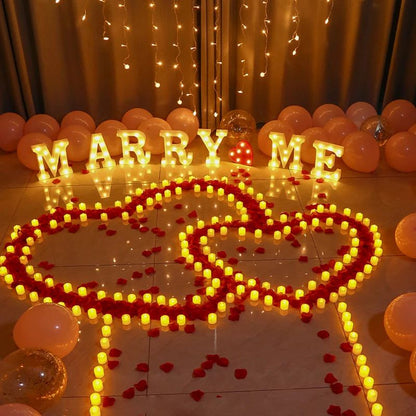 1/48PCS  LED Candle Battery-Power Tealight Flameless Fake Candle Light Christmas Wedding Birthday Wedding Romantic Decor Lamp