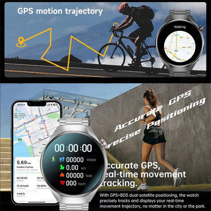 Smartwatch 2025 Original G5 Plus, Tela AMOLED HD de 1,75", Rastreamento GPS, Frequência Cardíaca, Chamada Bluetooth, Bússola para Homens